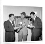 Bing Crosby at recording session at Decca Studios by Harry Hammond