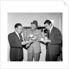 Bing Crosby at recording session at Decca Studios by Harry Hammond