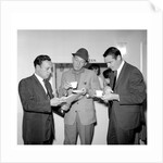 Bing Crosby at recording session at Decca Studios by Harry Hammond