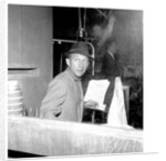 Bing Crosby, recording session at Decca Studios by Harry Hammond