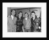 Eddie Cochran (2nd left) with John Barry, Adam Faith and Gene Vincent by Harry Hammond
