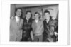 Eddie Cochran (2nd left) with John Barry, Adam Faith and Gene Vincent by Harry Hammond