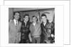 Eddie Cochran (2nd left) with John Barry, Adam Faith and Gene Vincent by Harry Hammond