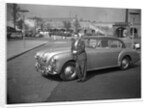 Mantovani with his Jaguar by Harry Hammond