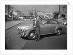 Mantovani with his Jaguar by Harry Hammond