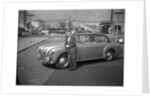 Mantovani with his Jaguar by Harry Hammond