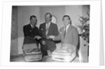 Mantovani with George Elrick and unknown man by Harry Hammond