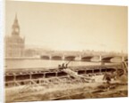 Westminster Bridge over the river at high tide by William Strudwick