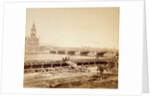 Westminster Bridge over the river at high tide by William Strudwick