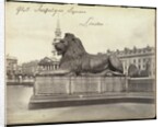 Stone Lion, Trafalgar Square, London by Francis Frith & Co.