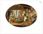 Representing spinning, reeling with the clock reel and boiling the yarn by William Hincks