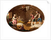 Mill workers in a scutch mill by William Hincks