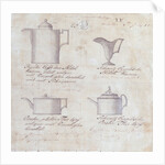 Pages from the Original Drawing Book of the Leeds Pottery manufacturers Hartley & Green by Anonymous