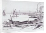 A View on the Thames below London Bridge by Thomas Robert Way