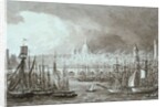 A View of Old London Bridge by John Glover