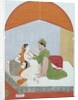 Prince and his mistress in a sexual position. Guler, Punjab Hills, India, early 19th century by Unknown