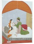 Prince and his mistress in a sexual position. Guler, Punjab Hills, India, early 19th century by Unknown