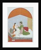 Prince and his mistress in a sexual position. Guler, Punjab Hills, India, early 19th century by Unknown