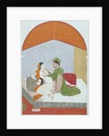Prince and his mistress in a sexual position. Guler, Punjab Hills, India, early 19th century by Unknown