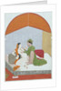 Prince and his mistress in a sexual position. Guler, Punjab Hills, India, early 19th century by Unknown