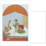 Prince and his mistress in a sexual position. Guler, Punjab Hills, India, early 19th century by Unknown