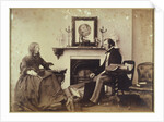 Self portrait featuring wife by Benjamin Brecknell Turner