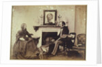 Self portrait featuring wife by Benjamin Brecknell Turner