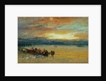 Shore scene, Sunset by Joseph Mallord William Turner