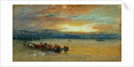 Shore scene, Sunset by Joseph Mallord William Turner