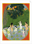 Krishna with The Cow Girl`s Clothes. Tehri Garwhal, India, early 19th century by Unknown