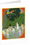 Krishna with The Cow Girl`s Clothes. Tehri Garwhal, India, early 19th century by Unknown