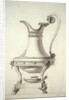 Design for a hot water jug with serpent handle by Jean-Jacques Boileau