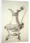 Design for a hot water jug with serpent handle by Jean-Jacques Boileau