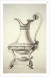 Design for a hot water jug with serpent handle by Jean-Jacques Boileau