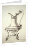 Design for a hot water jug with serpent handle by Jean-Jacques Boileau
