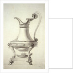 Design for a hot water jug with serpent handle by Jean-Jacques Boileau