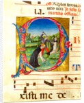 Initial letter P, depicting The Martyrdom of St Peter by Anonymous