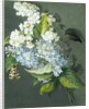 White and blue lilac with moth by Christel Eli