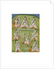 Shiva in eight yogic postures. Murshidabad, India, late 18th century by Unknown