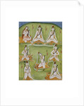 Shiva in eight yogic postures. Murshidabad, India, late 18th century by Unknown