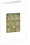 Shiva in eight yogic postures. Murshidabad, India, late 18th century by Unknown