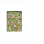 Shiva in eight yogic postures. Murshidabad, India, late 18th century by Unknown