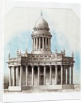 Architectural design for a building in classical style by Samuel Huggins