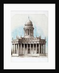 Architectural design for a building in classical style by Samuel Huggins