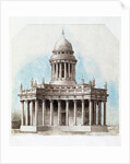 Architectural design for a building in classical style by Samuel Huggins