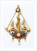 Three-masted ship pendant by Vasters