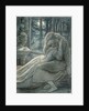 Love, a couple in a wood by John Everett Millais