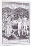 Adam and Eve in the Garden of Eden by William Morris