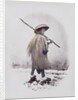 A workman in rain dress by Felice Beato