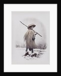 A workman in rain dress by Felice Beato